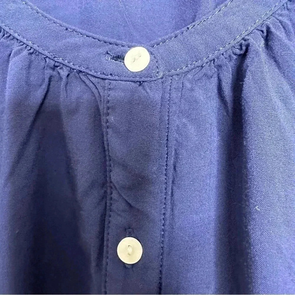 Old Navy Blouse Semi-sheer Buttons Blue Size  Large - Picture 6 of 16